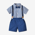 Little Gentleman Striped Suspender Set
