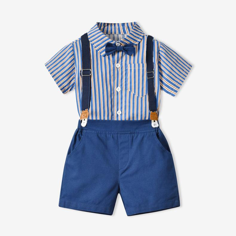 Little Gentleman Striped Suspender Set