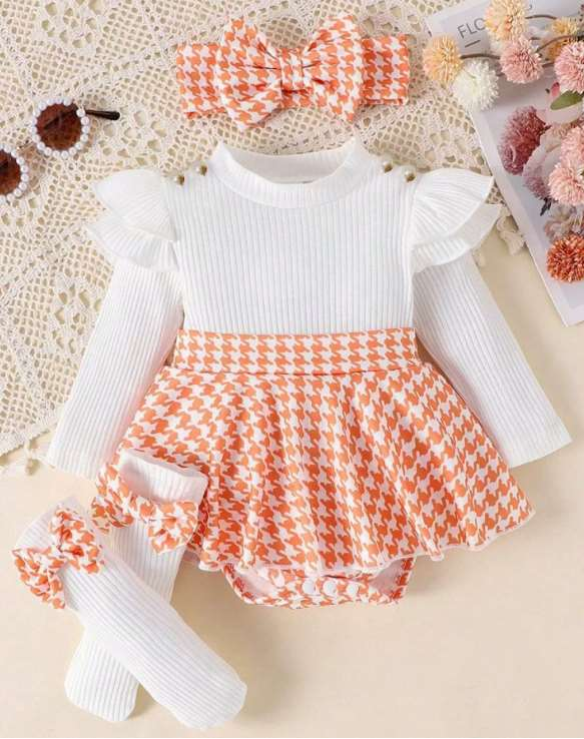 Autumn Charm Skirted Romper