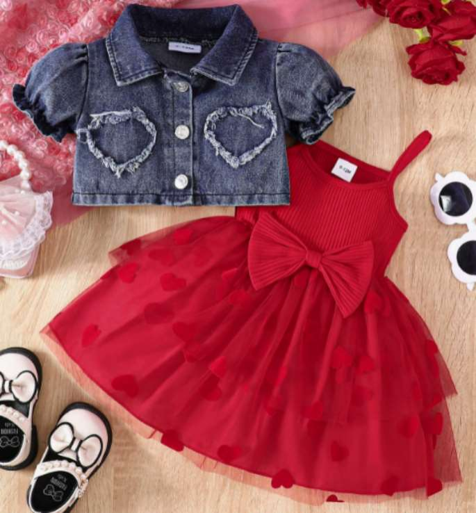 Indigo Petal Dress Set